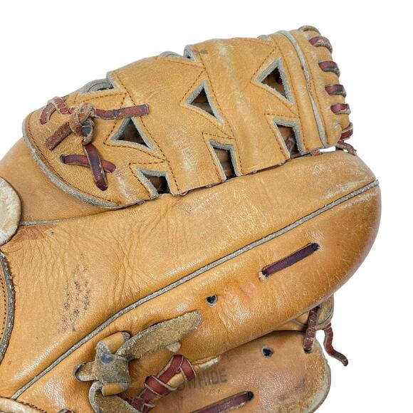 Vintage Mocaby MB45 Leather Baseball Glove with Nylon Stitching - Picture 5 of 7